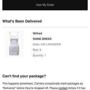 Wilfred Shine Dress - NEVER WORN!